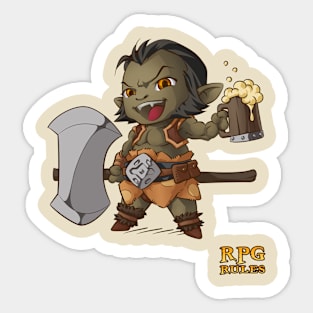 RPG Rules. Barbarian Sticker